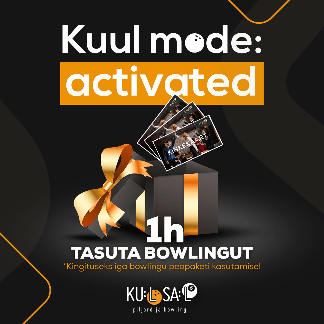 Peopaketiga kaasa 1h TASUTA bowlingut!