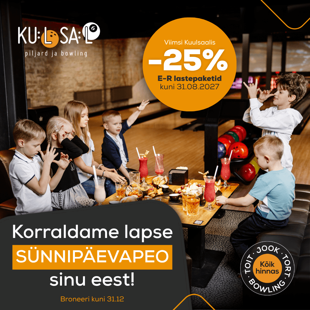 SÜNNIPÄEVAPIDU, MIDA LAPSED MEENUTAVAD – Viimsi Kuulsaalis nüüd 25% soodsamalt!